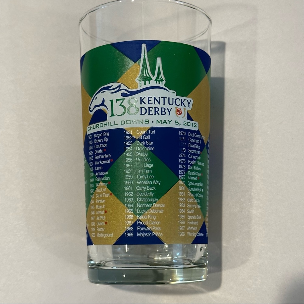 Kentucky Derby Glass 2012 Official Mint Julep Glass
